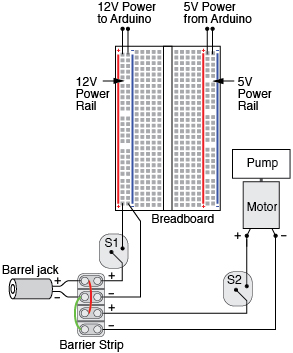 Schematic of the power supply circuit