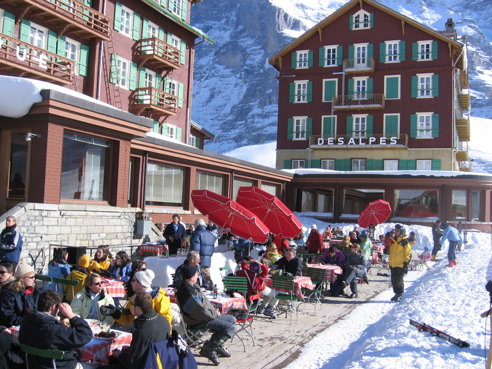 Lunch spot at Kleine Scheidegg