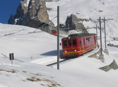 Jungfraubahn from ski run
