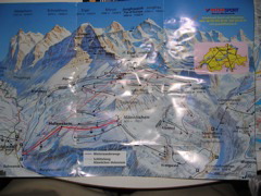 Ski area map - Kl. Scheidegg