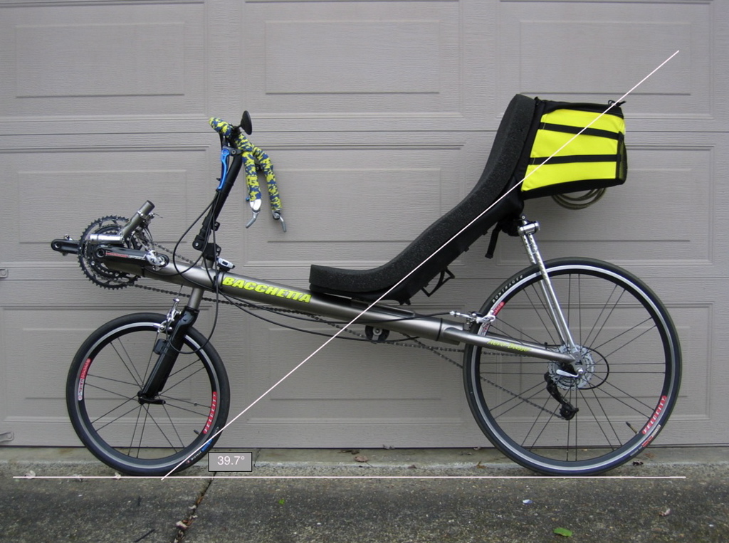 Seat angle measurement