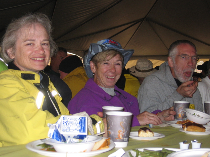 Diane, Nanci, Nat and another eclair