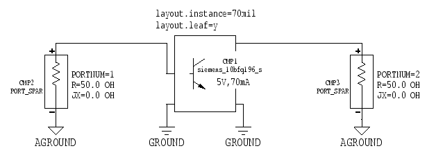 Constant gain circle test circuit