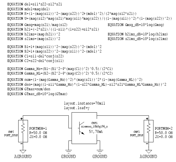 BJT characterization test circuit