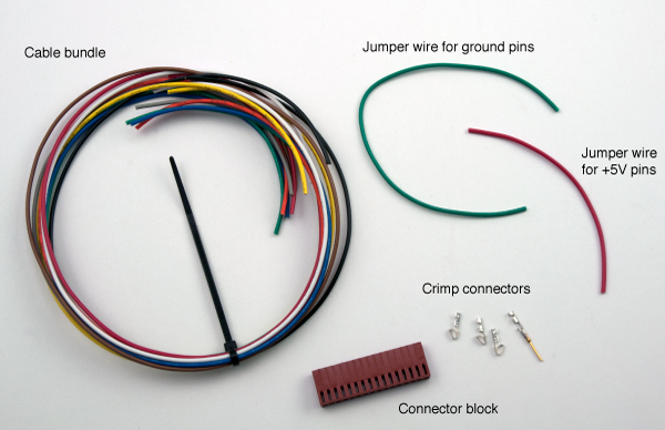 Components used to fabricate the wire harness