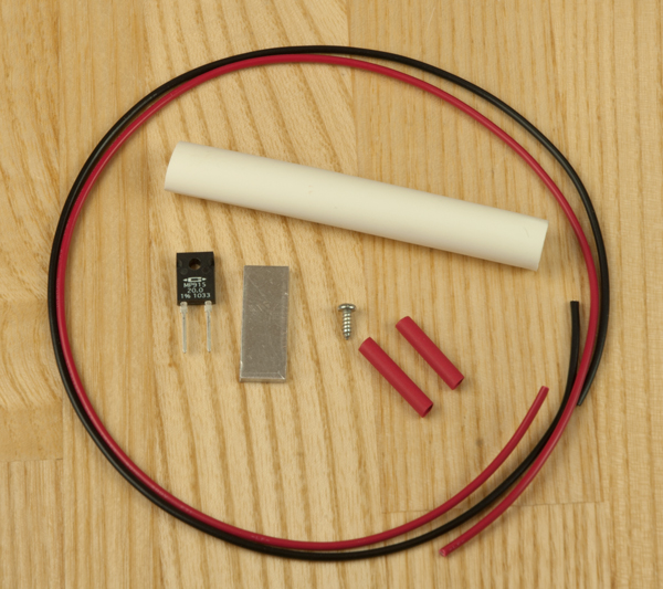 Components used to fabricate the heater