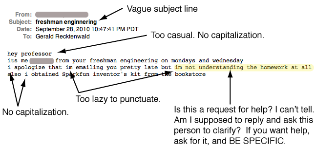 Image of badly-written email