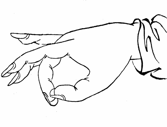 The Appearance of the RightHand Middle Finger Playing Ti 