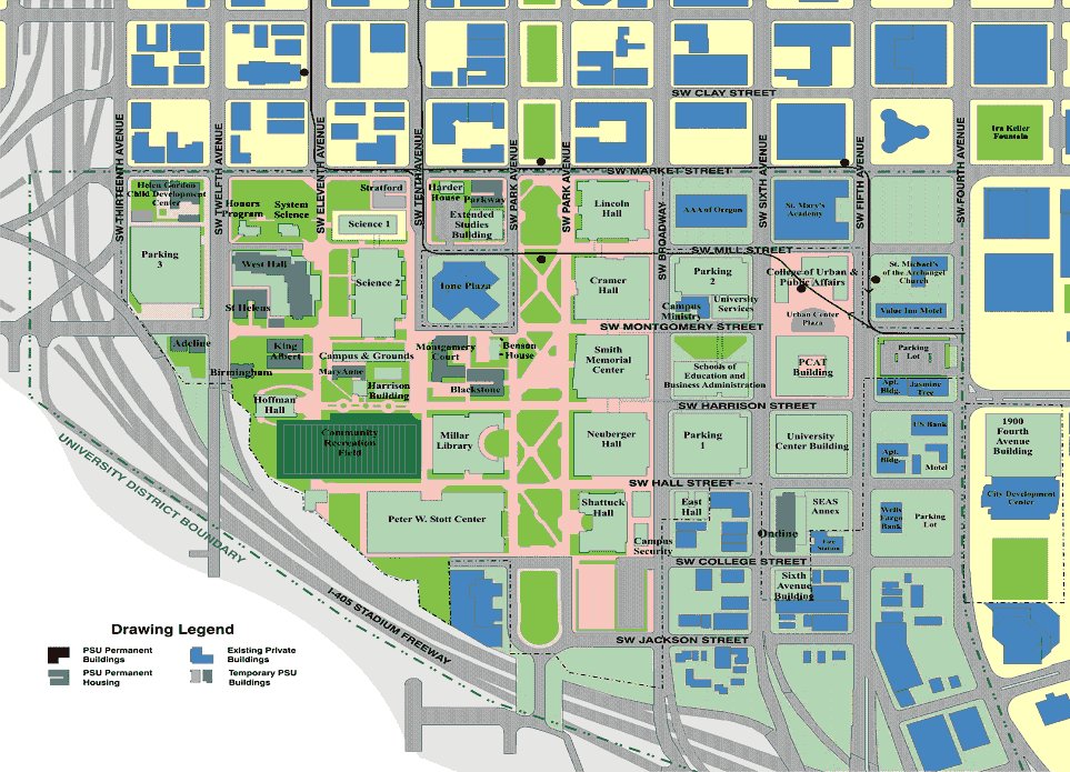 Portland University Map