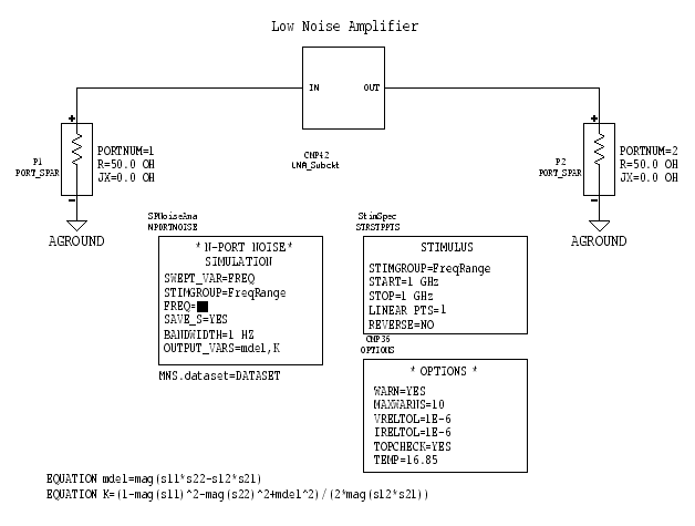 LNA test circuit