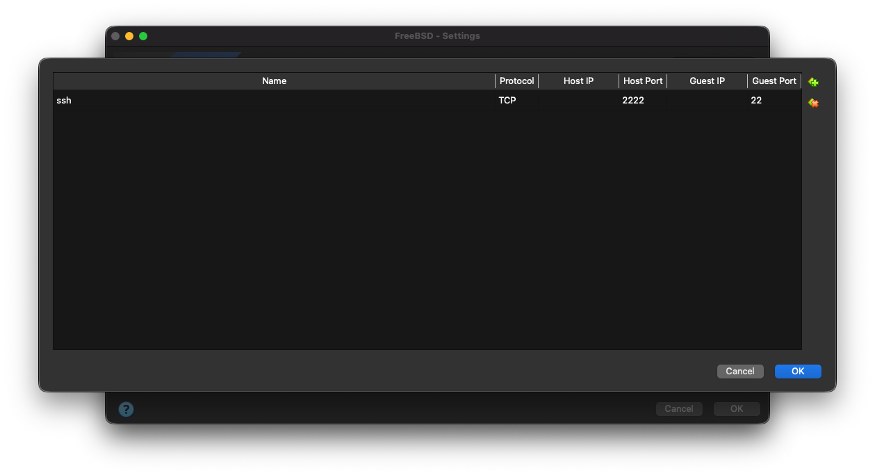 port forward settings