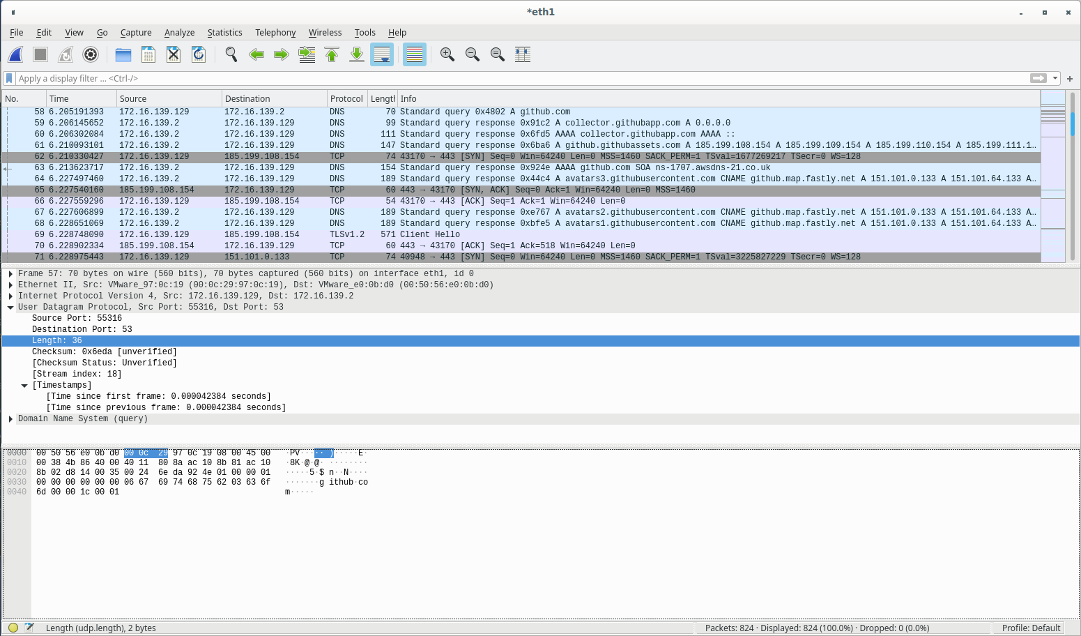 Wireshark dns