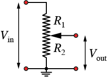 Voltage divider representation of a potentiometer